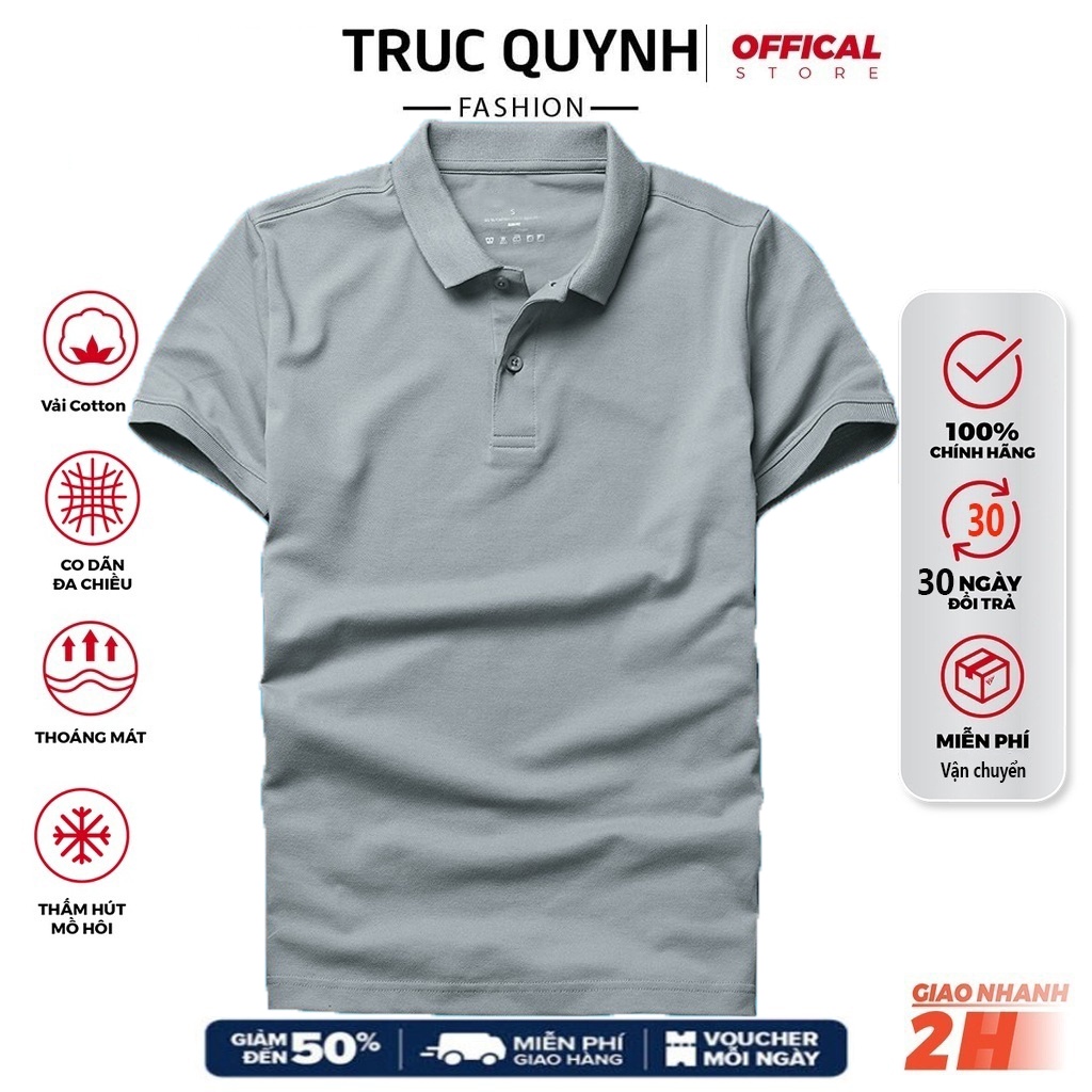 Áo thun Polo nam vải thun cá sấu cotton 04 chiều co dãn áo cực kỳ sang trọng lịch lãm-PLO215