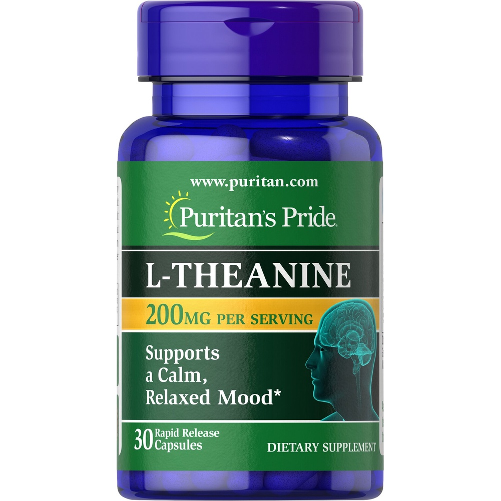 Ảnh Viên uống bổ não - giảm stress Puritan's Pride L-Theanine 200mg 60 viên 2
