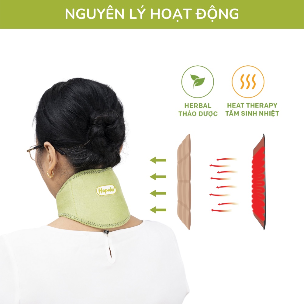 Mô tả Đai Chườm Thảo Dược Cổ Gáy Hapaku, Giảm Đau Nhức Mỏi Cổ Gáy, Thư Giãn Ngủ Ngon - 1