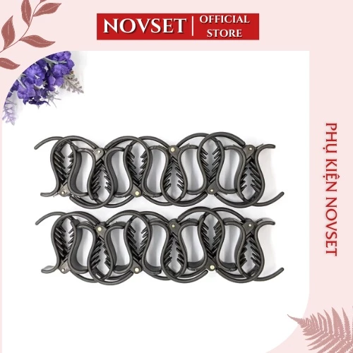 Kẹp càng cua NOVSET Kẹp tóc càng cua 3 răng và 5 răng , cặp tóc thiết kế đen nhám phong cách hàn quốc [ T1-KHO2 ]