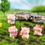 Set 6 mô hình heo béo mini dễ thương trang trí bàn làm việc, tủ sách, quà tặng, tiểu cảnh, set heo số 2