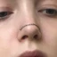 THEGIRL8B Đôi Mũi Dây Xích Nostril Bóng Nữ Kim Cương Giả Trái Tim Tình Yêu Dây Xích Nam Septum Nhẫn Mũi Stud