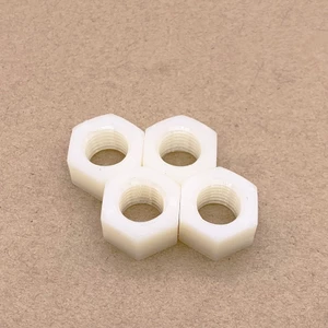 Hạt lục giác Nylon trắng DIN934 Hạt lục giác bằng nhựa M3 M8