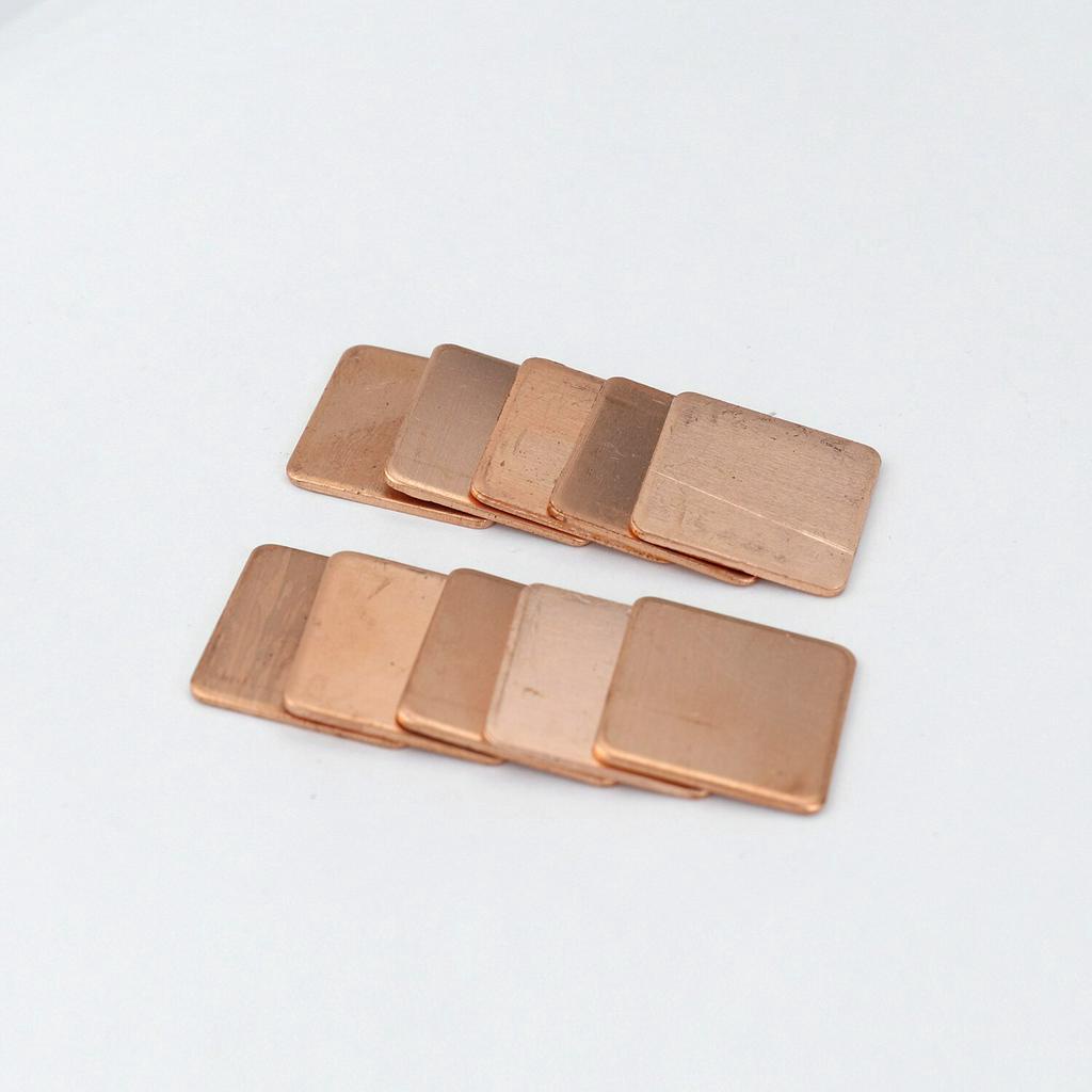 10 Chiếc 15 x 15MM Tấm Đồng Nguyên Chất Tản Nhiệt Cho CPU Dụng Cụ Sửa Chữa