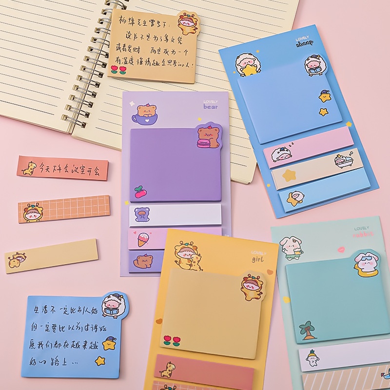 3 Note Ghi Chú 4 Pack Hoạt Hình