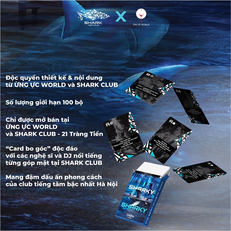 [Limited] Bộ bài Sharky, độc quyền Shark Club x Ừng Ực phiên bản giới hạn