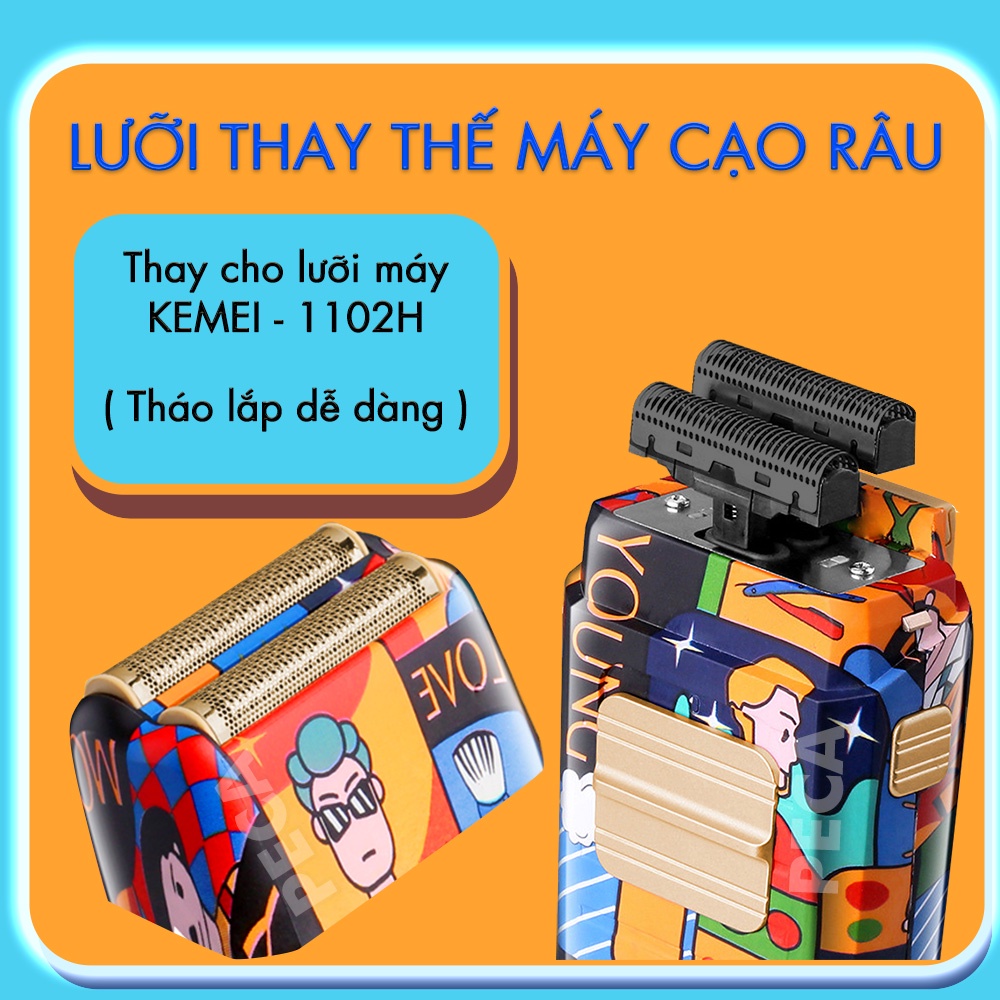 Ảnh Lưỡi máy cạo râu thay thế cho các dòng cạo râu Kemei KM-1102, KM-1102H, dễ tháo lắp 3
