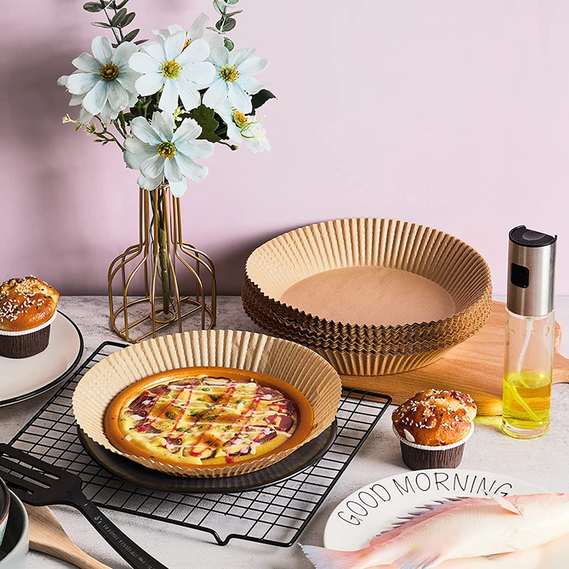 Set 100 miếng giấy lót chống dính dùng 1 lần cho nồi chiên không dầu