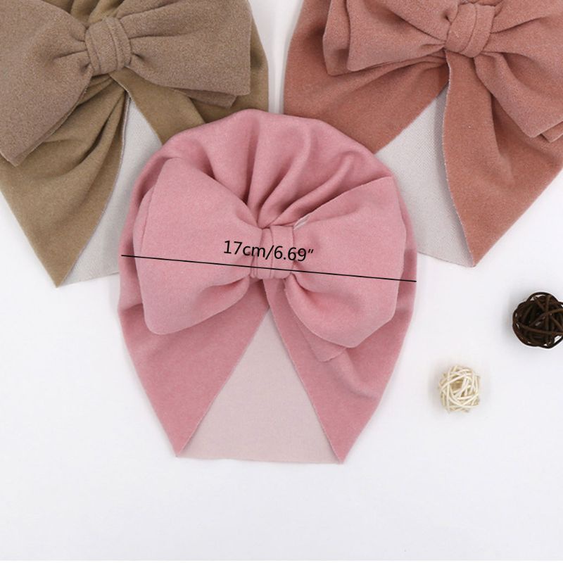 Kikin Bé Gái Nơ Mũ Turban Trẻ Sơ Sinh Đạo Cụ Chụp Ảnh Trẻ Em Beanie Trẻ Em Mũ