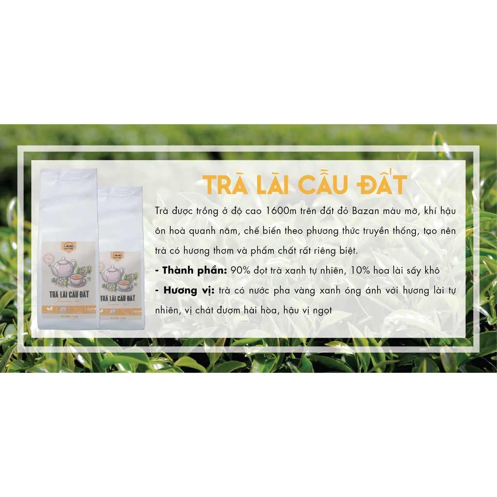 Ảnh Trà Lài Cầu Đất Dalat Farm Loại Đặc Biệt - Túi thiếc 110Gr 1