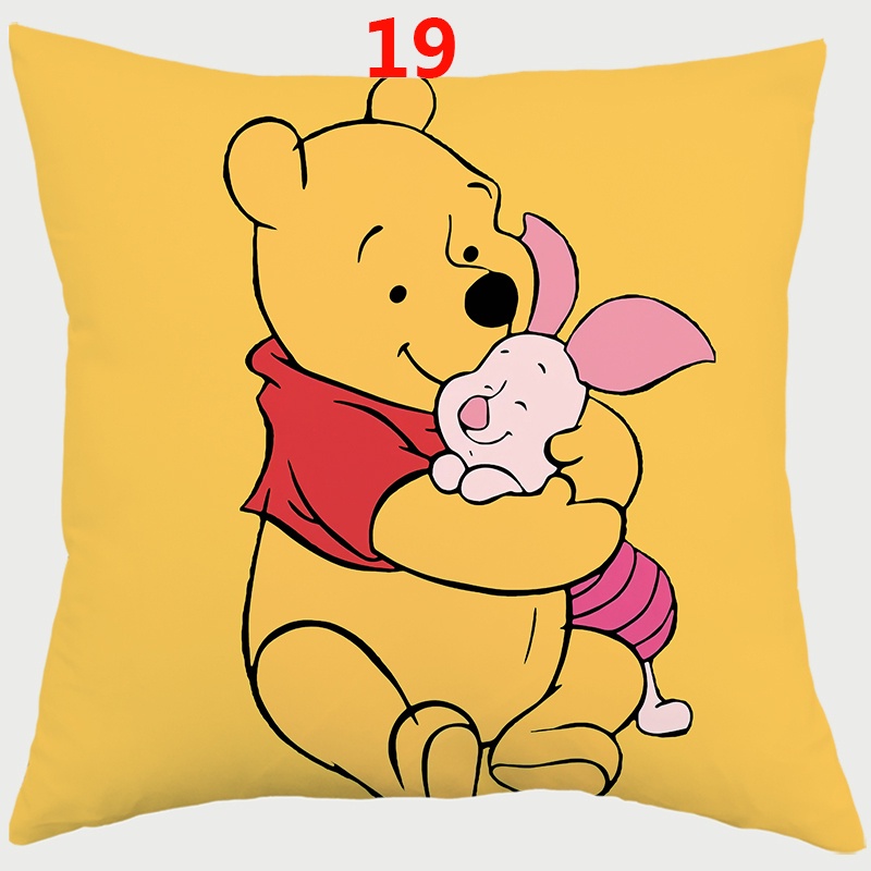 Vỏ gối in hình gấu Pooh đáng yêu kích thước 45x45cm