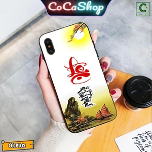 Ốp lưng iphone mặt kính in hình siêu đẹp - Chữ Lộc phát tài - 6/6plus/6s/6splus/7/7plus/8/8plus/x/.....