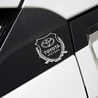 2 Miếng Dán Kim Loại 3D Trang Trí Cửa Sổ Xe Hơi Toyota