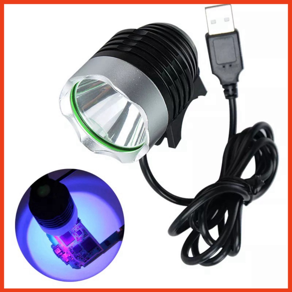Đèn chiếu tia UV 5W sấy khô keo UV trong sửa chữa điện tử KHÔNG HIỆU