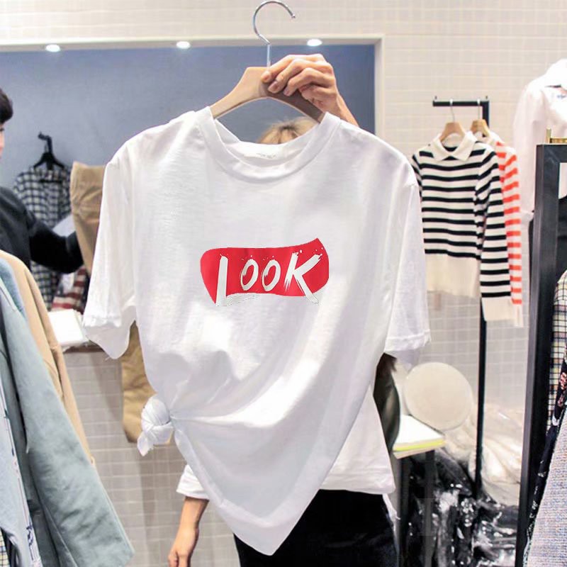 Ảnh Áo Thun In Hoạt Hình Phong Cách Hàn Quốc Thời Trang Mùa Hè Dành Cho Nữ  Áo Thun Tay Ngắn Plus Size Cho Nữ 3
