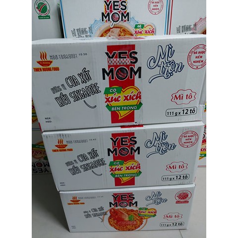 (Free ship)Thùng 12 tô Mì trộn xốt cua kiểu Singapore