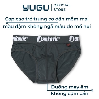 Quần lót nam thun lạnh cao cấp công ty Việt Nam JKV5811 -YUGU- quần sịp nam tam giác cạp cao, 40kg-85kg, 1 chiếc,che tên