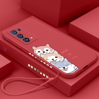 Ốp Điện Thoại Silicon Họa Tiết Hoạt Hình Kèm Dây Đeo Cho oppo reno 4 reno 5 reno 6 reno2 f reno 3