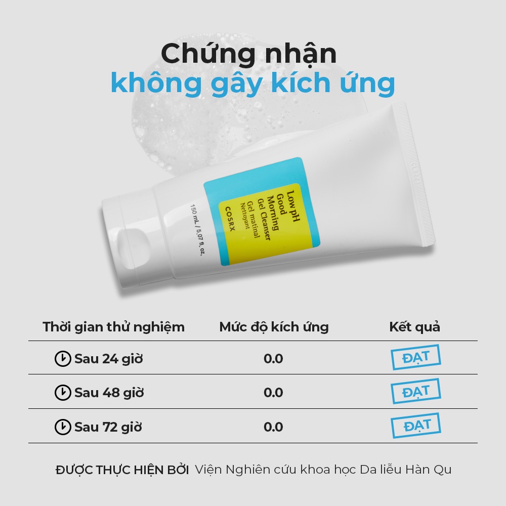 Ảnh Set sữa rửa mặt trà xanh dạng gel COSRX Good Morning độ pH thấp 150ml và 24 miếng dán mụn 4