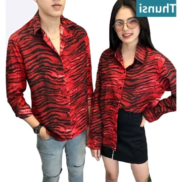 Áo Sơ mi Nam Chất Áo Sơ Mi áo sơ mi nam AÓ SOMI NAM Aó Nam PHONG CÁCH HÀN QUỐC Nam Nữ Vằng Đỏ VuaJean AWZ