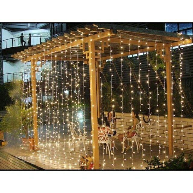 Đèn nháy rèm led 3 x 3m nhiều màu trang trí backdrop, nhà cửa ( 12 sợi ...