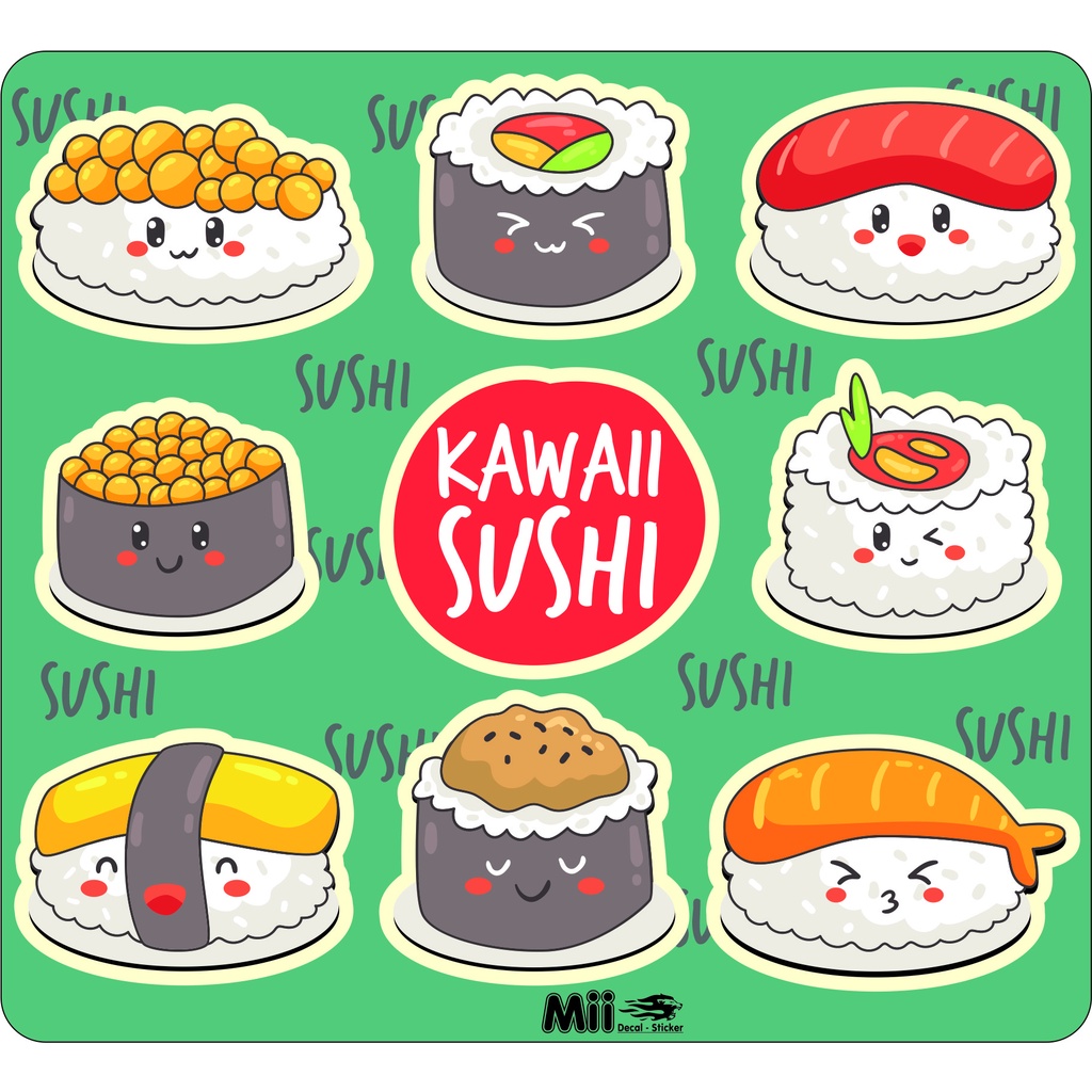 Bạn yêu Sushi và sticker? Thì bạn không nên bỏ qua sticker hình Sushi đáng yêu này! Với những họa tiết xinh xắn, chúng sẽ làm cho mọi hình ảnh của bạn trở nên đáng yêu và dễ thương hơn bao giờ hết. Hãy nhanh tay kích chuột vào hình ảnh liên quan để có thể sở hữu được một bộ sticker Sushi đáng yêu!