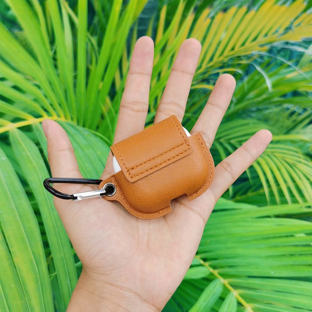 bao da airpod nắp gập (4 màu da tùy chọn)