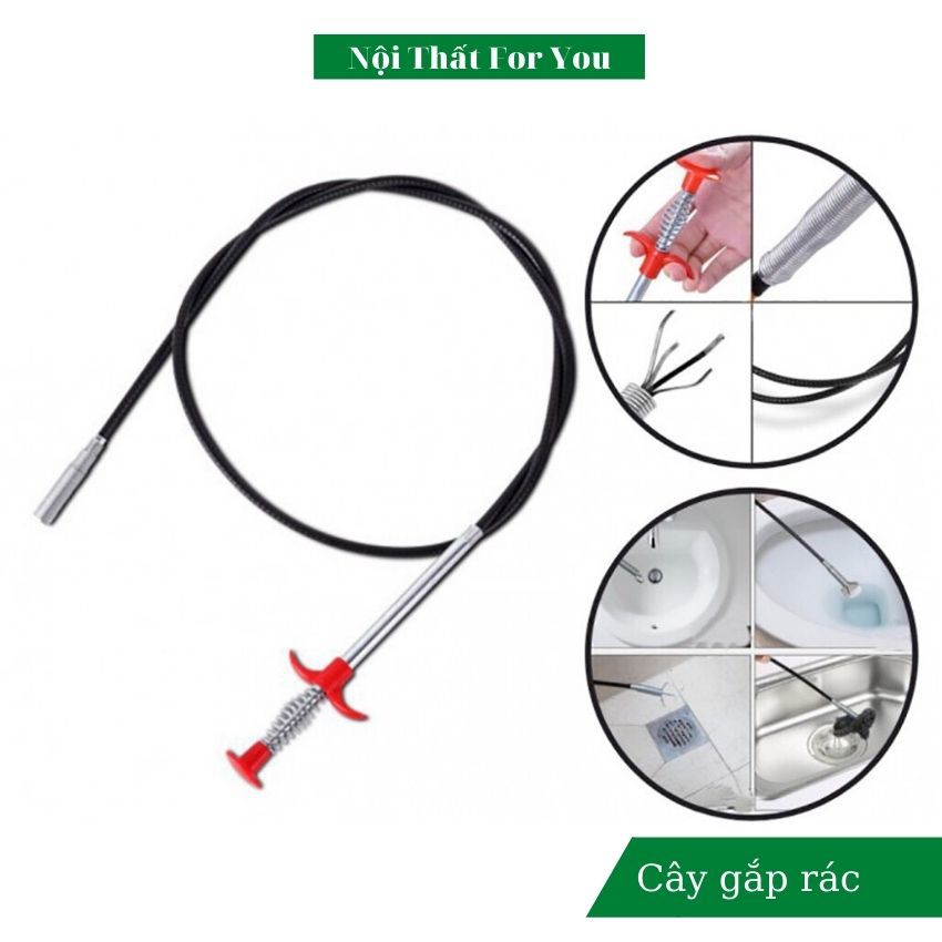 🌼 Dụng Cụ Gắp Rác Ống Cống [LOẠI DÀI 90CM] Cây Gắp Rác Thông Tắc Cống ...