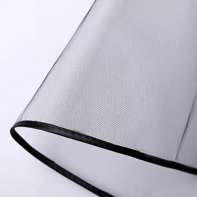 Double Mesh Tulle Ribbon Edge Women Short Wedding Veil with Comb Bride Headpiece