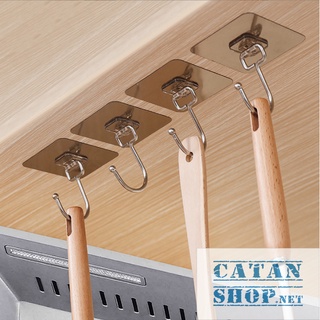 Móc dán tường INOX 304, miếng dán tráng bạc siêu dính, chịu lực loại tốt (móc inox 1 chân) GD598-MDMoc-INOX