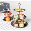 Khay đựng bánh 3 tầng phong cách Châu Âu trang trí bàn tiệc sinh nhật, teabreak- Kệ nhựa 3 tầng hình tròn
