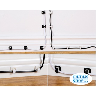 Bộ 18 Nẹp Dán Tường Cố Định Dây Điện Chống Rối - Kẹp Giữ Dây Cáp Sạc GD582-Vi18NDD