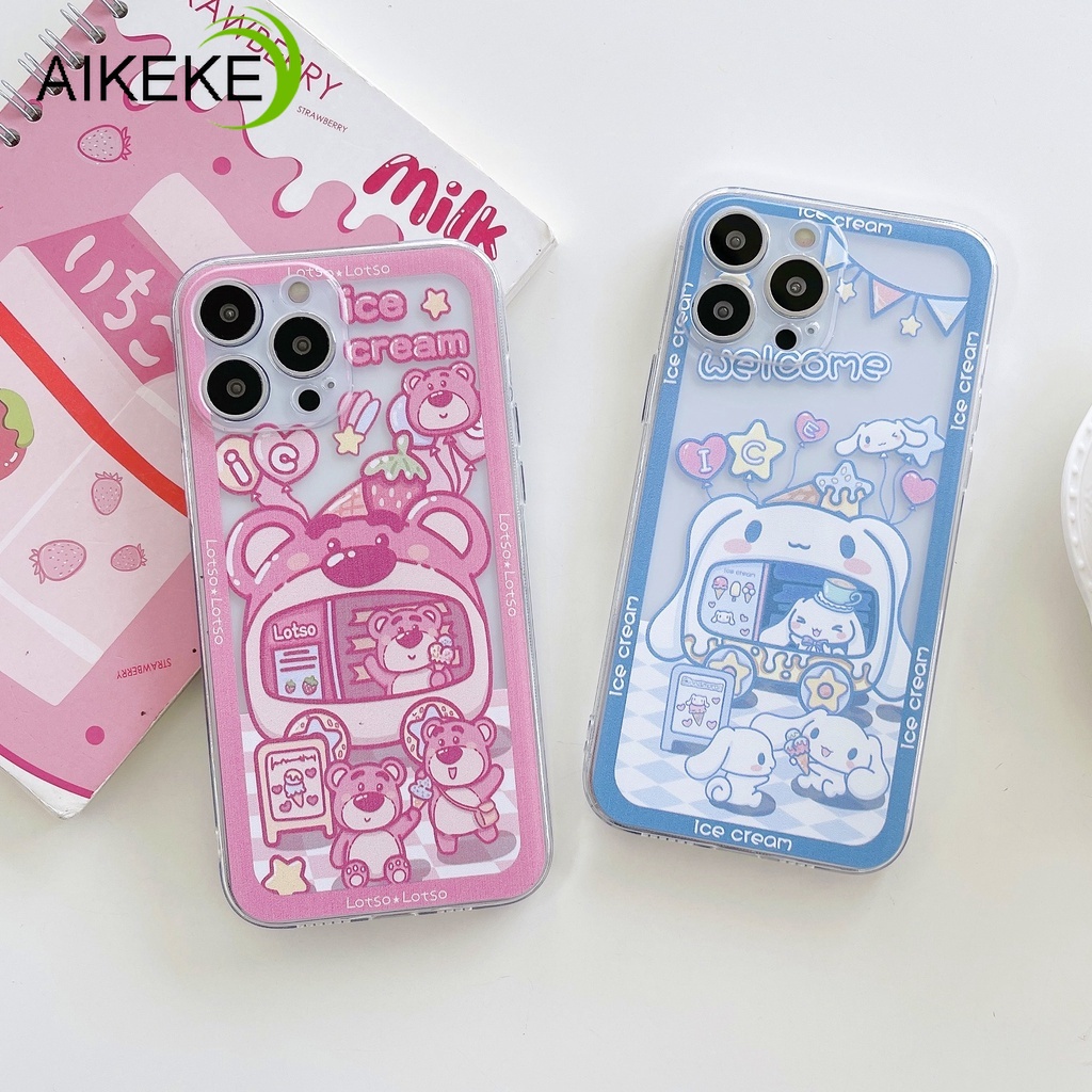 Ốp Điện Thoại TPU Mềm Trong Suốt Hình Gấu Cinnamoroll Cho Samsung Galaxy S22 S21 S20+ Ultra S10 FE Note 20 Ultra 10 Plus Lite 9 8 2020
