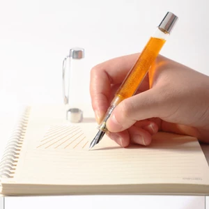 Yoo Trong Suốt Bút Máy Thư Pháp Bút Mực EF F Cho Iridium Nib Viết Mịn Bị Tắc Acrylic Bút Thân Chống Trơn Trượt