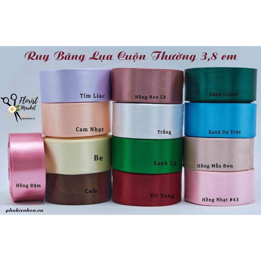 Ruy BĂng Satin LỤa CuỘn ThƯỜng 38cm Cọc 5 Cuộn Shopee Việt Nam