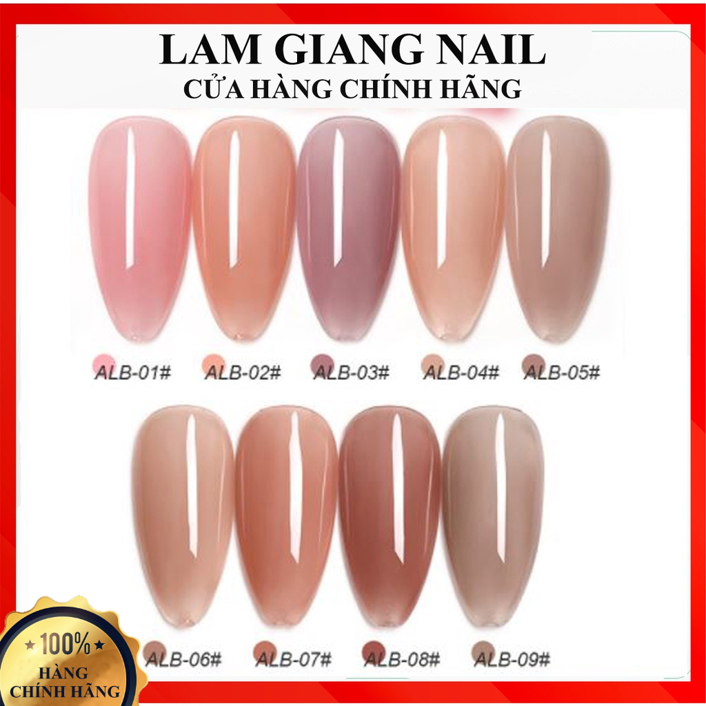 Sơn gel AS thạch chọn lẻ mã ALB 9 chai mẫu chai đỏ nhọn 15ml siêu HOT siêu xịn