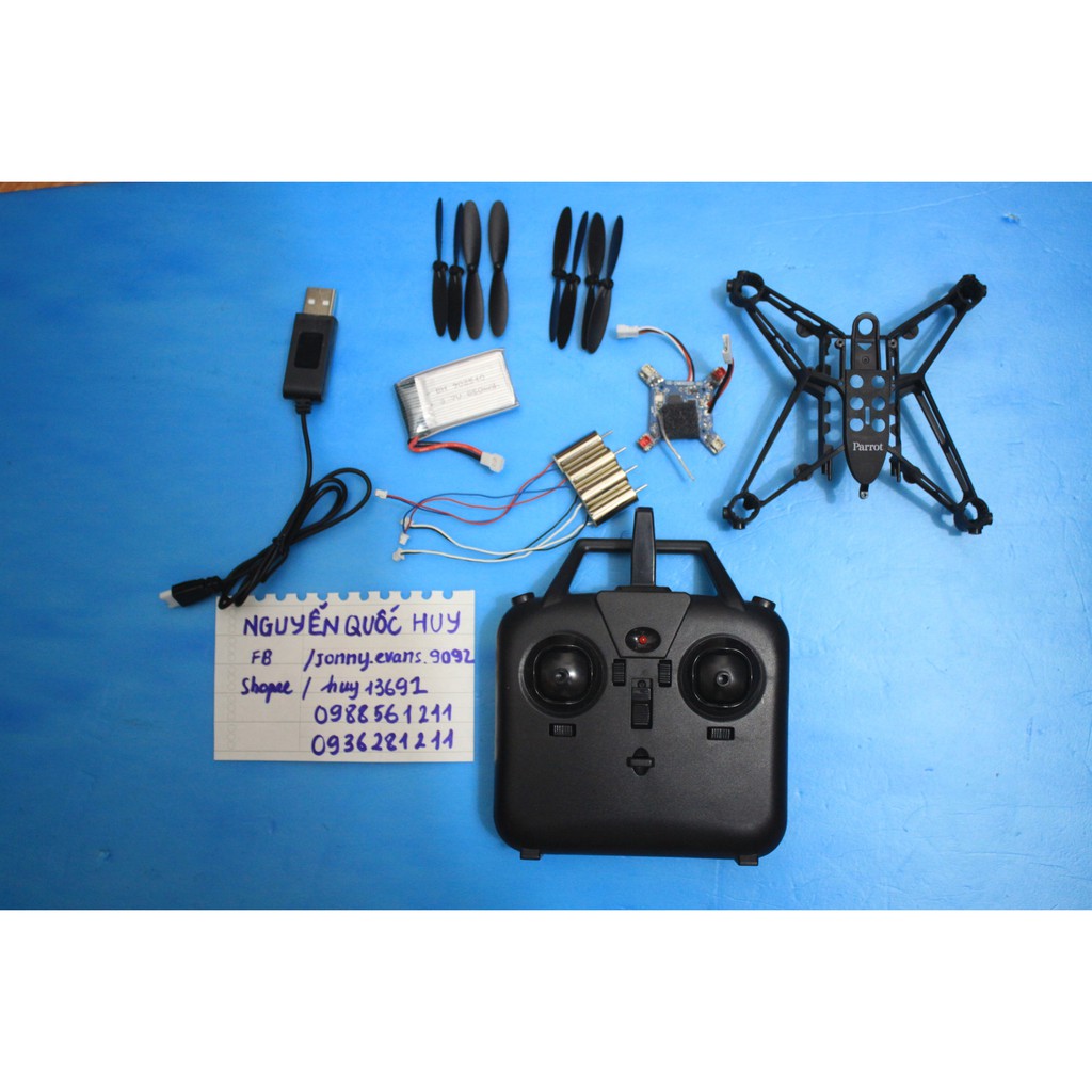 Combo lắp ráp quadcopter motor 8520 siêu khỏe, nhào lộn 360 độ Shopee