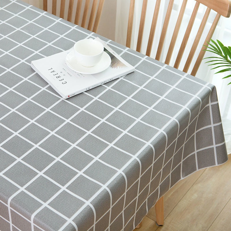Khăn trải bàn caro vintage PVC chống thấm nước phong cách Bắc Âu - Kemshop K23