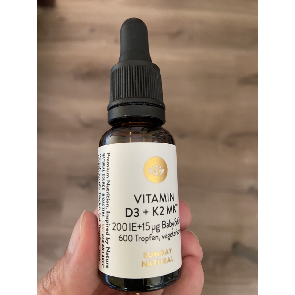 Vitamin D3 + K2 MK7 Sunday Natural của Đức Lọ 20ml Shopee Việt Nam