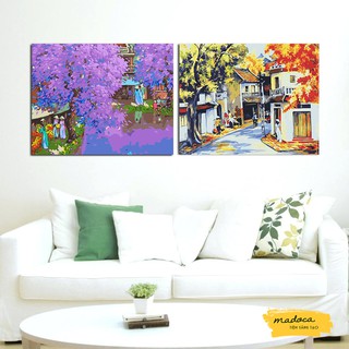 Tranh tô màu số hóa Madoca có khung 40x50cm kết hợp T89 và TVN2