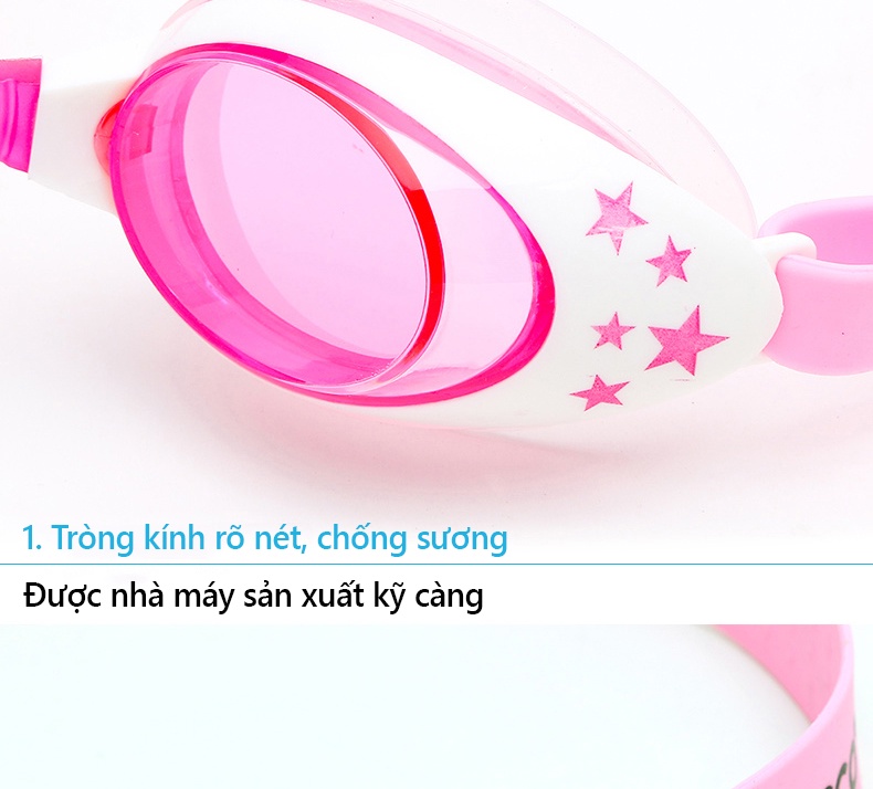 Mô tả Kính Bơi Cho Trẻ Em Chuyên Dụng YESURE CLEACCO cao cấp chống tia UV ,chống sương mờ chất liệu ABS, BORO SPORT - 8