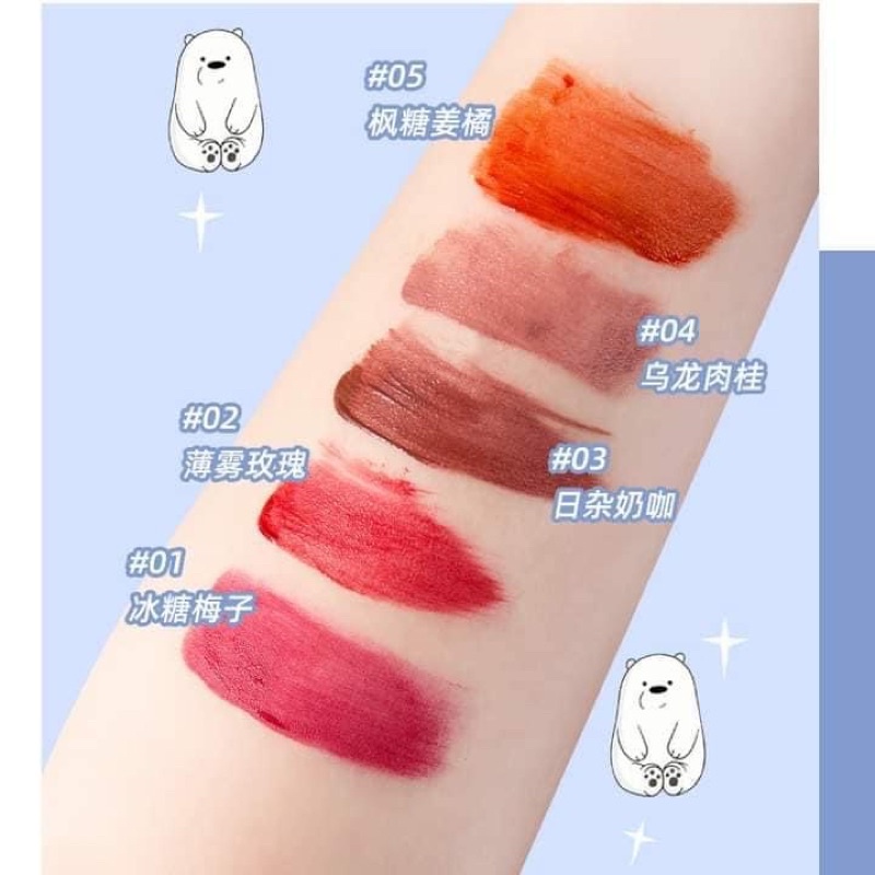 set 5 son kem lì Suake gấu