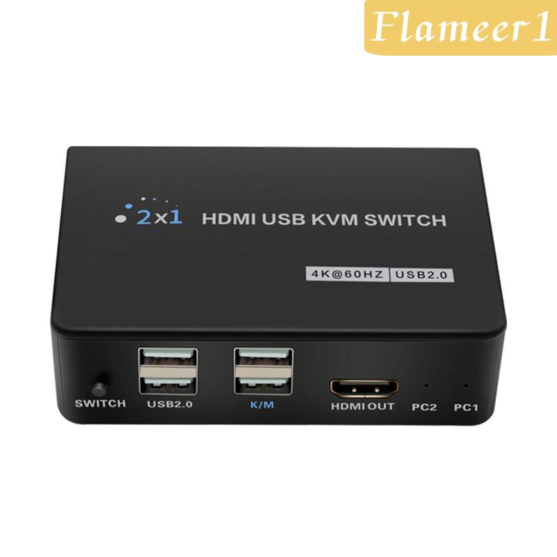 [Flameer1] Công tắc 4K KVM 2 cổng để chia sẻ 2 PC 1 Bộ bàn phím chuột Máy in | BigBuy360 - bigbuy360.vn
