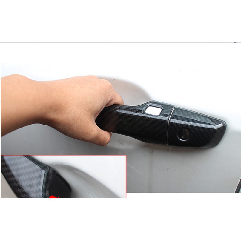 Ốp tay cửa, ốp hõm cửa xe Honda Crv 2021,2022 Nhựa ABS carbon và mạ crom cao cấp, bảo vệ chống xước tay cửa