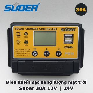 Bộ điều khiển sạc năng lượng mặt trời SUOER ST-S1230 12V/24V Solar Changer Controller