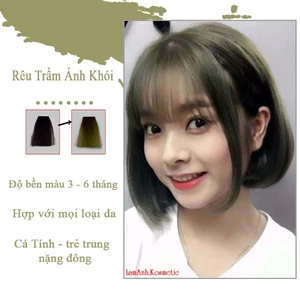 Thuốc nhuộm tóc màu Rêu Trầm Ánh Khói 100ml kem nhuộm không sót da đầu màu nhuộm lên chuẩn tone
