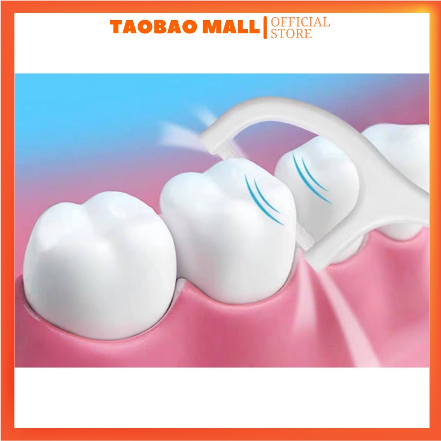 Tăm Chỉ Nha Khoa - Hộp 50 Cái - Tiệt Trùng Vệ Sinh Răng Miệng Chất Lượng Cao  - HÀNG CÓ SẴN