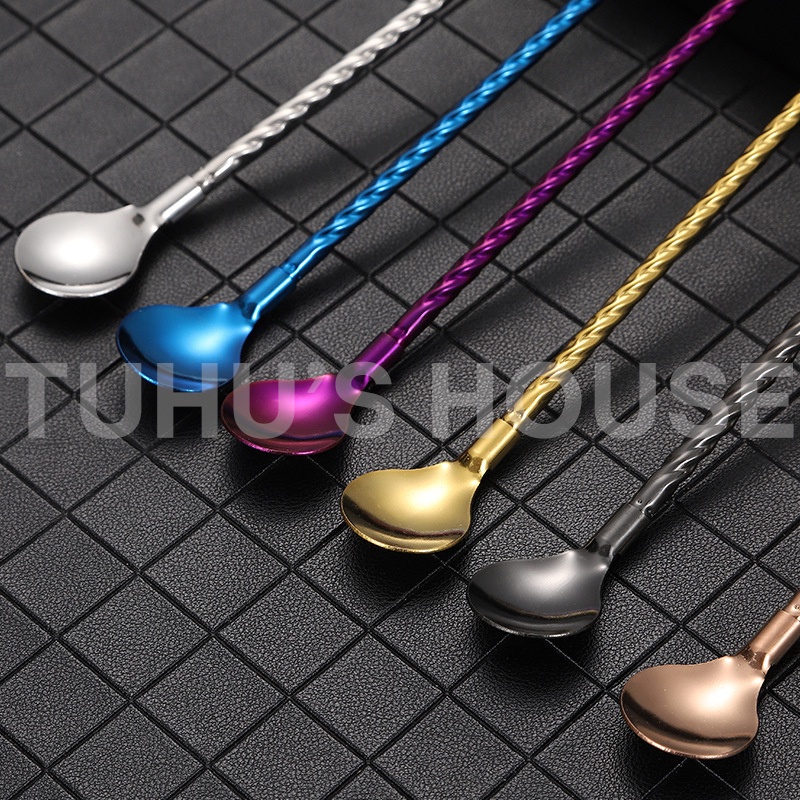 Ống hút inox 304 kèm muỗng tiện lợi LocknLock thìa kiêm ống hút nhiều màu vừa hút vừa khuấy - K-MALL