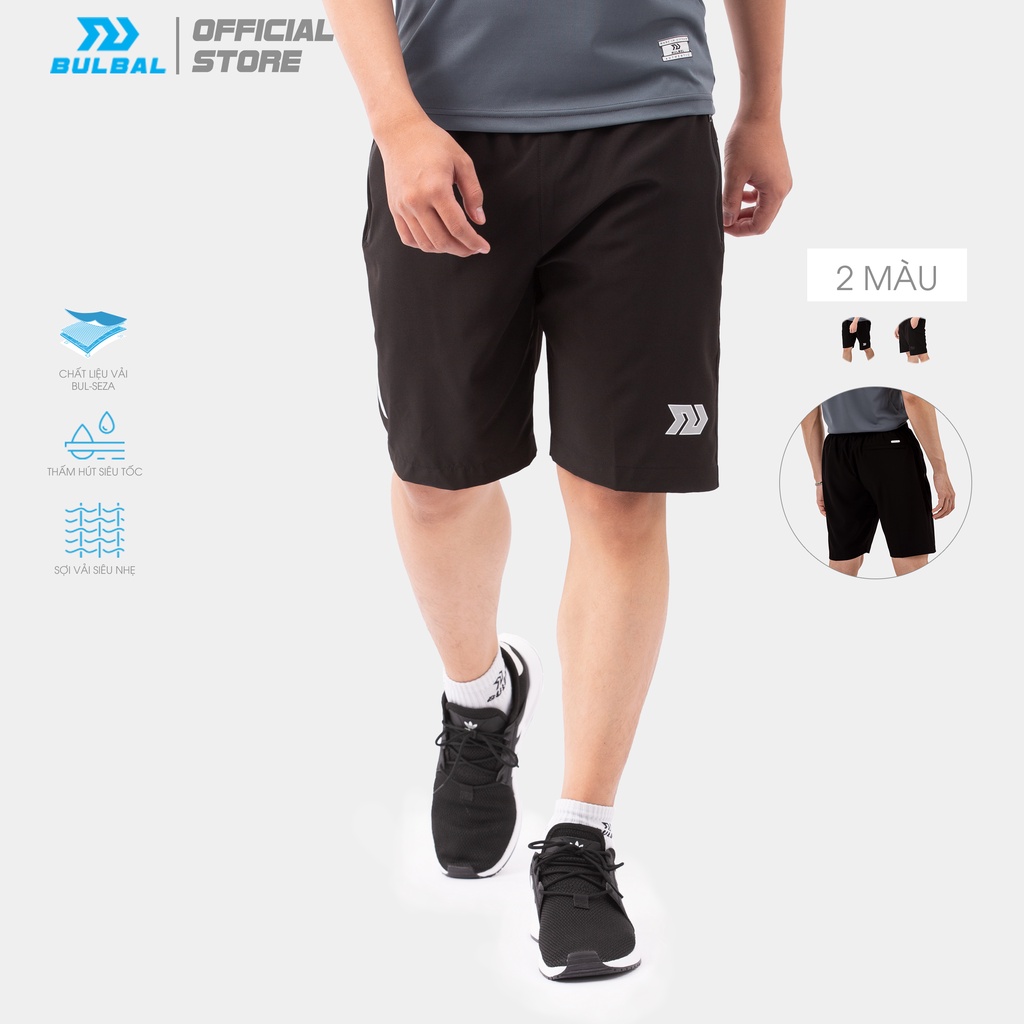 Quần short thể thao Bulbal Waso 5 cao cấp, chất vải Bul-Seza co giãn 4 chiều chống nhăn hiệu quả, Logo phản quang