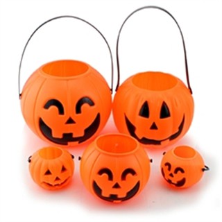 Đèn lồng bí ngô xin kẹo Halloween có đèn LED , giỏ bí ngô đèn nhạc